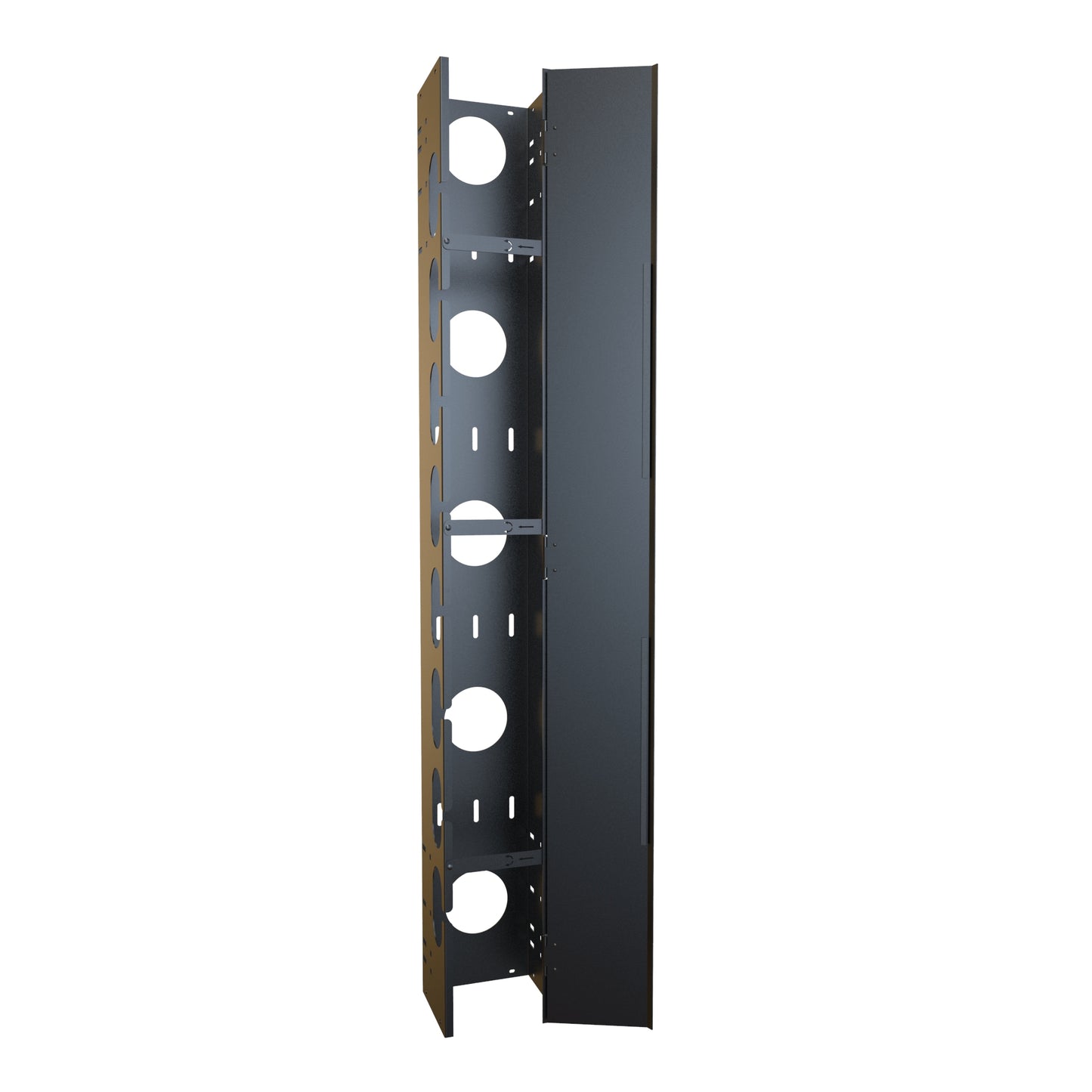 Hammond Rack Basics RB-VCM24 24U 6" Wide 5" Deep Server Rack Vertical Cable Manager with Hinged Door