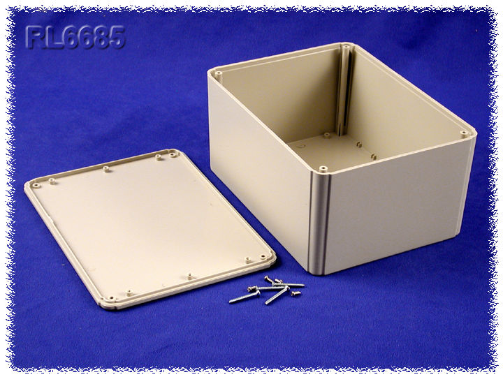 Hammond RL6685 ABS Plastic Project Enclosure, Light Gray (7.87" x 5.91" x 3.94") Comes with Stand-Off Molds