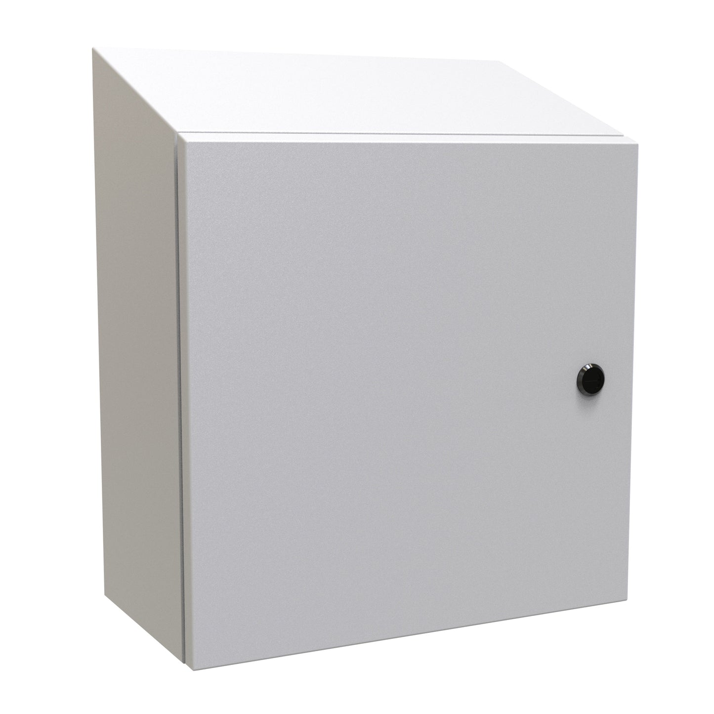 Hammond ST16168LG N4,12 Eclipse Slope Top Enclosure. - 16" x 16" x 8" - Steel/Light Gray