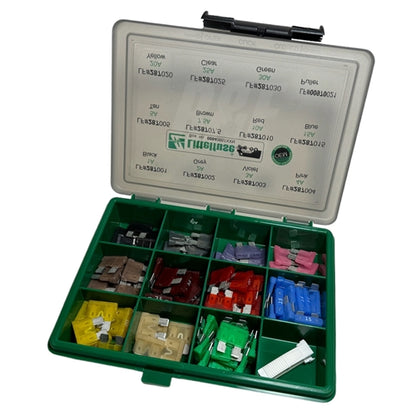 Littelfuse 00940957XXN 100-Piece Assorted ATC/ATO Blade Fuse Kit, 1AMP to 30AMP 32V, Includes Fuse Puller