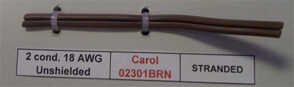 General Cable 18/2 Stranded Unshielded Brown PVC FT2 300V 60C 02301BRN Carol Brand SPT-1 Lamp Cord (76M = Full Roll)