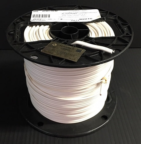 General Cable 18/2 Stranded Unshielded White PVC FT2 300V 60C 02301WHT Carol Brand SPT-1 Lamp Cord (76M = Full Roll)