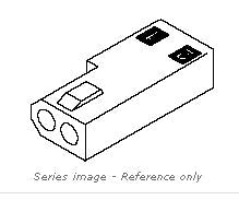 Molex .062" 2 Pin Panel Mount Connector Housing Receptacle 03-06-1022P