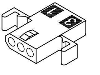 Molex .062" 3 Pin Inline Connector Housing Receptacle 03-06-1032P