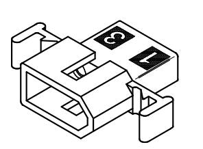 Molex .062" 3 Pin Panel Mount Plug Connector Housing 03-06-2033P