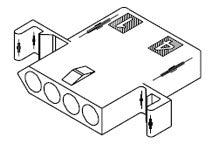 Molex .093" 4 Pin Panel Mount Connector Housing Receptacle 03-09-1041P