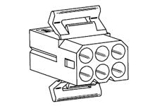 Molex .093" 6 Pin Inline Connector Housing Receptacle 03-09-1064P