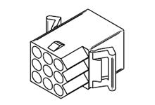 Molex .093" 9 Pin Panel Mount Connector Housing Receptacle 03-09-1091P