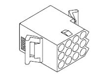 Molex .093" 12 Pin Panel Mount Connector Housing Receptacle 03-09-1125P