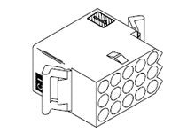 Molex .093" 15 Pin Panel Mount Connector Housing Receptacle 03-09-1151P