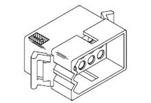 Molex .093" 15 Pin Panel Mount Plug Connector Housing 03-09-2159P