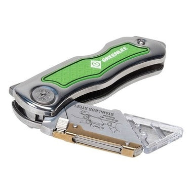 Greenlee 0652-22 Folding Utility Knife with Retractable Three Position Serrated Blade