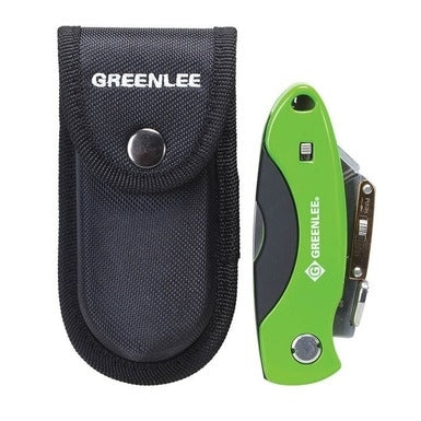 Greenlee 0652-23 Heavy Duty Folding Utility Knife, Aluminum Housing with Built-In Blade Storage