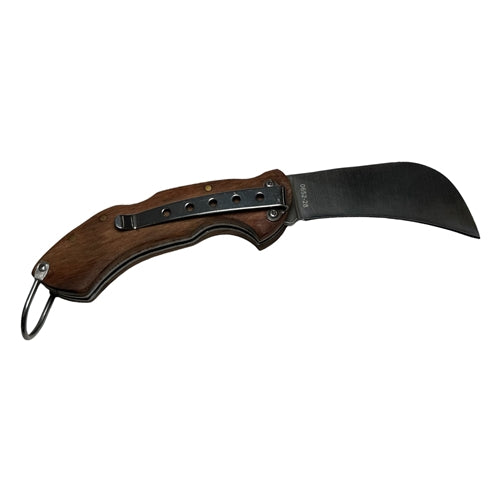Greenlee 0652-28 Hawkbill Folding Pocket Knife with Stainless Steel Blade, Wood Handle ** No 'Old Timer' Logo **