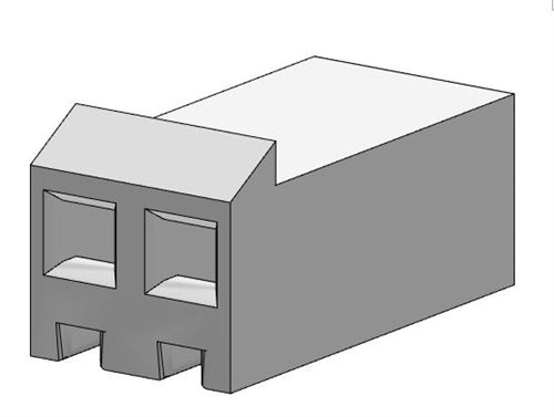 Molex 09-50-3021P KK .156" 2 Pin Terminal Housing with Locking Ramp