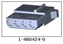 AMP TE 1-480424-0 Female 4 Pin Commercial MATE-N-LOK Connector Housing