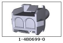 AMP TE 1-480699-0 Female 2 Pin Universal MATE-N-LOK Connector Housing