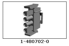 AMP TE 1-480702-0 Male 4 Pin Universal MATE-N-LOK Connector Housing