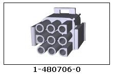 AMP TE 1-480706-0 Male 9 Pin Universal MATE-N-LOK Connector Housing