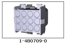 AMP TE 1-480709-0 Female 12 Pin Universal MATE-N-LOK Connector Housing