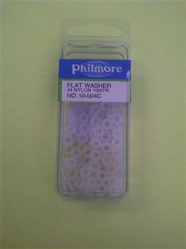 Philmore 10-504C #4 1/4" Flat Nylon Washer 100/Pack