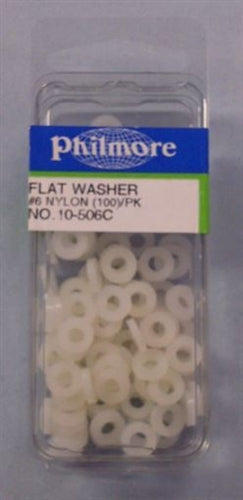 Philmore 10-506C #6 1/4" Flat Nylon Washer 100/Pack