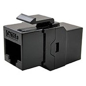 Circuit-Test 100-570 Cat5e Panel Mount Feed-Thru Coupler, Keystone Style, Black (RJ45 Female to RJ45 Female)