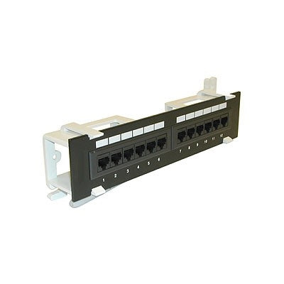 Circuit-Test 100-610 10" Cat5e 12-OUTLET Patch Panel, 1.75"H
