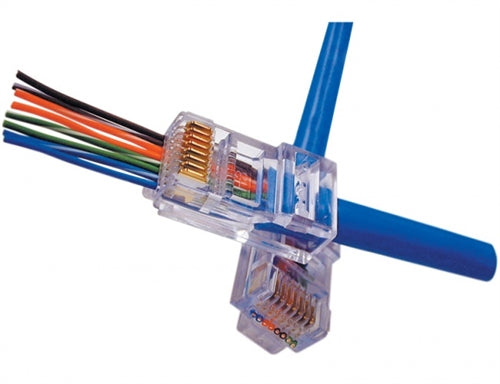 Platinum 100003B EZ-RJ45 CAT5/5E Connectors 100/Pack, Solid or Stranded Wire, EZ Crimp Tools: 100062, 100054 or 100004