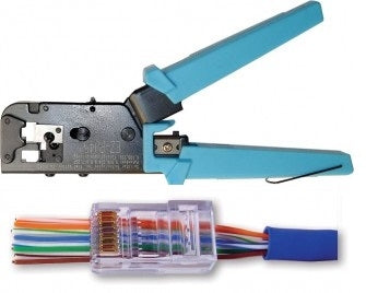 Platinum 100008 EZ-RJ45 Combo: Crimp Tool (#10004) and 24 EZ-RJ45 Connectors