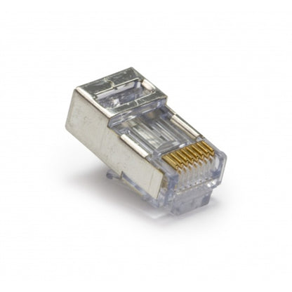Platinum 100020C Shielded EZ-RJ45 Connector for Cat5e & Cat6 with Internal Ground, 50/Pack