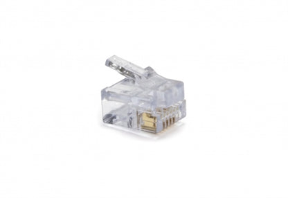 Platinum 100026C EZ-RJ12/11 Connectors, Works On Solid or Stranded Wire, 50/Pack