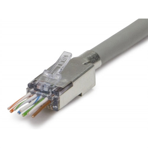 Platinum 100027C EZEX48 Shielded, External Ground, Cat6a Connector, 25/Pack
