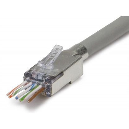 Platinum 100027C EZEX48 Shielded, External Ground, Cat6a Connector, 25/Pack