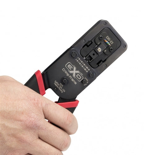 Platinum 100061C Exo Crimp Tool Frame with Exo-Ex Die Set Crimps Both EZ-RJ45 and 100029C Connectors
