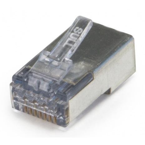 Platinum 105027 EZEX44 Shielded Cat6 Connector, Internal Ground, 100/Pk