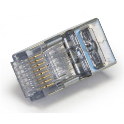 Platinum 105027 EZEX44 Shielded Cat6 Connector, Internal Ground, 100/Pk