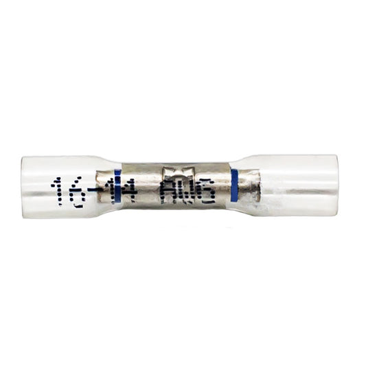 PICO 10800-15 16-14 AWG Crystal Clear Heat-Shrink Butt Connectors, 25-Piece