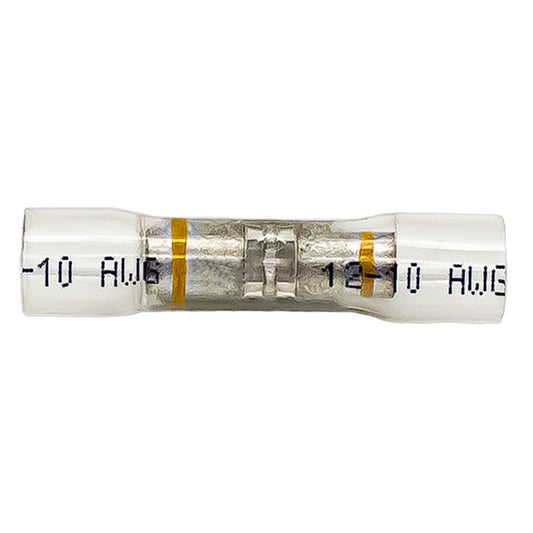 PICO 10900-15 12-10 AWG Crystal Clear Heat-Shrink Butt Connectors, 25-Piece
