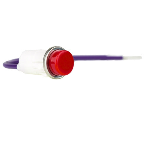 VCC 1090C1-28V Red Incandescent 28V Panel Mount Indicator Light, Hi-Hat, .500" Hole Diameter, Wire Leads
