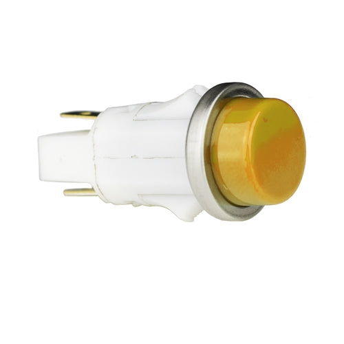 VCC 1090QC3-28V Amber Incandescent 28V Panel Mount Indicator Lamp, Hi-Hat, .500" Hole Diameter, Tab Terminals