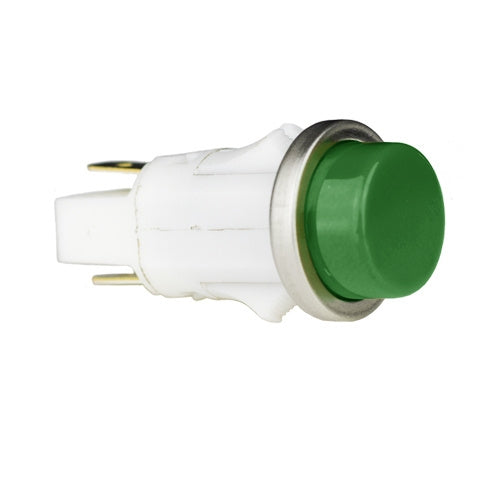 VCC 1090QC5-28V Green Incandescent 28V Panel Mount Indicator Lamp, Hi-Hat, .500" Hole Diameter, Tab Terminals
