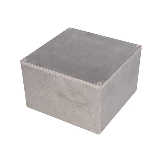 Hammond 11130PSLA Eddystone Die-Cast Aluminum Enclosure, Lap Joint Lid with Screws, 125 mm x 125 mm x 75 mm, Natural aluminum, IP54.