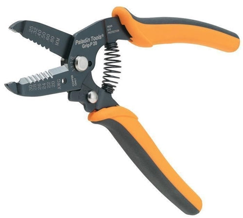 Paladin PA1118 Wire Stripper / Cutter, 30-20AWG Solid & Stranded, Ergo Handle
