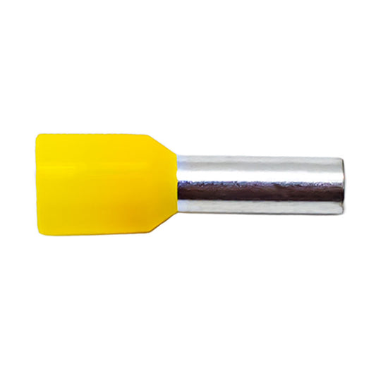 PICO 11212-38 10 AWG 12mm Ferrule Connectors - Yellow, 500-Piece