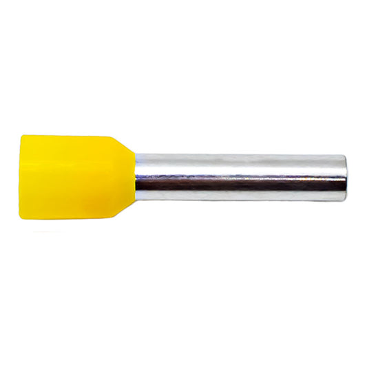 PICO 11218-38 10 AWG 18mm Ferrule Connectors - Yellow, 500-Piece