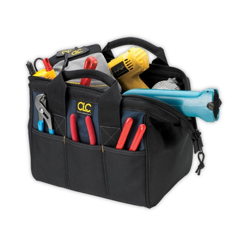 Platt 1161 - 14 Pocket 12" Standard Bigmouth Bag, 8 Pockets Inside / 6 Pockets Outside (12"L x 8 1/2"W x 8"H)