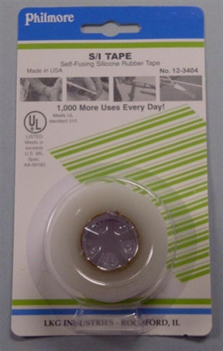 Philmore 12-3404 Clear Sealing and Insulating (S/I) Tape, 1" Wide x 10' Length, -65F to 500F, Insulates 8kV Per Layer