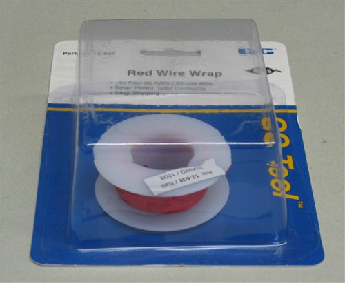 GC 12-636 Red Wirewrap Wire 30AWG 100' Spool, Kynar Insulation / Silver Plated Solid Conductor