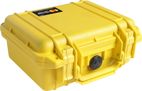 Pelican 1200NF Protector Case with No Foam (Empty), Yellow (ID 9.31" x 7.13" x 4.12") Mfr# 1200-001-240